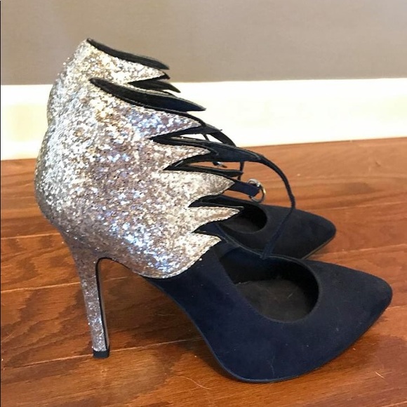 Gasoline Shoes - Stiletto formal glitter shoes